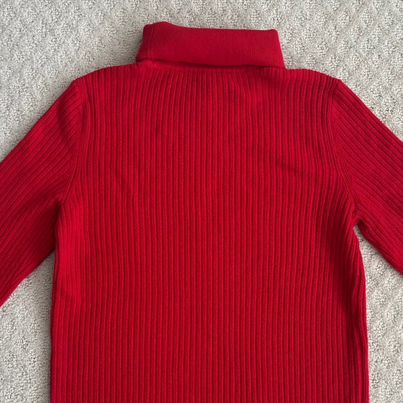 Talbots Ribbed Long Sleeve Turtleneck Sweater Red Small Casual Holiday NWT - Picture 9 of 12